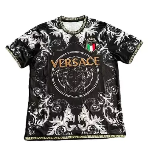 Versace Italia Medusa Baroque Print Black T-Shirt - 1