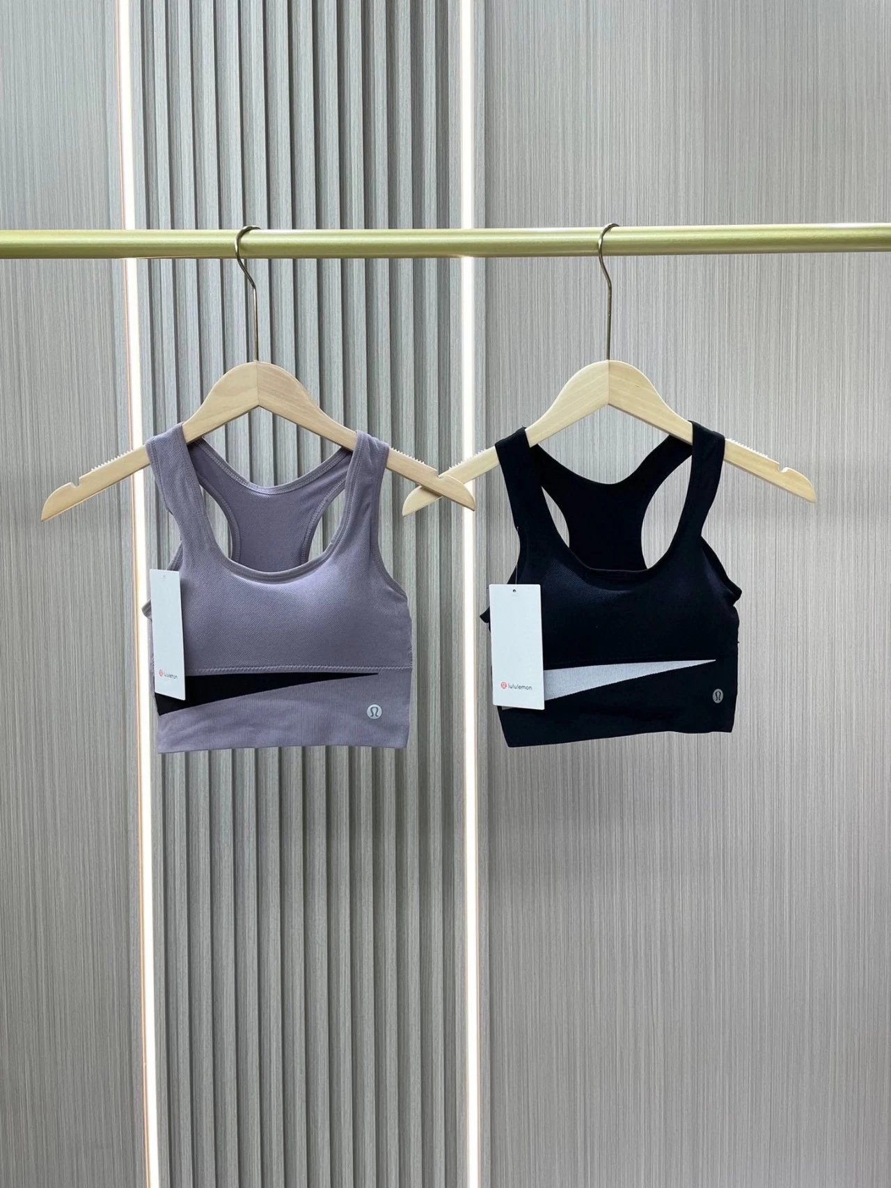 lululemon Racerback Sports Bra with Diagonal Stripe