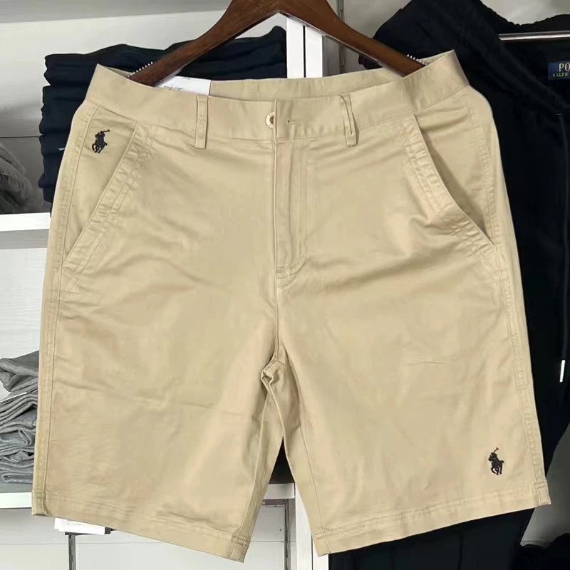Shorts casual pants five pants beach mercerized cotton straight