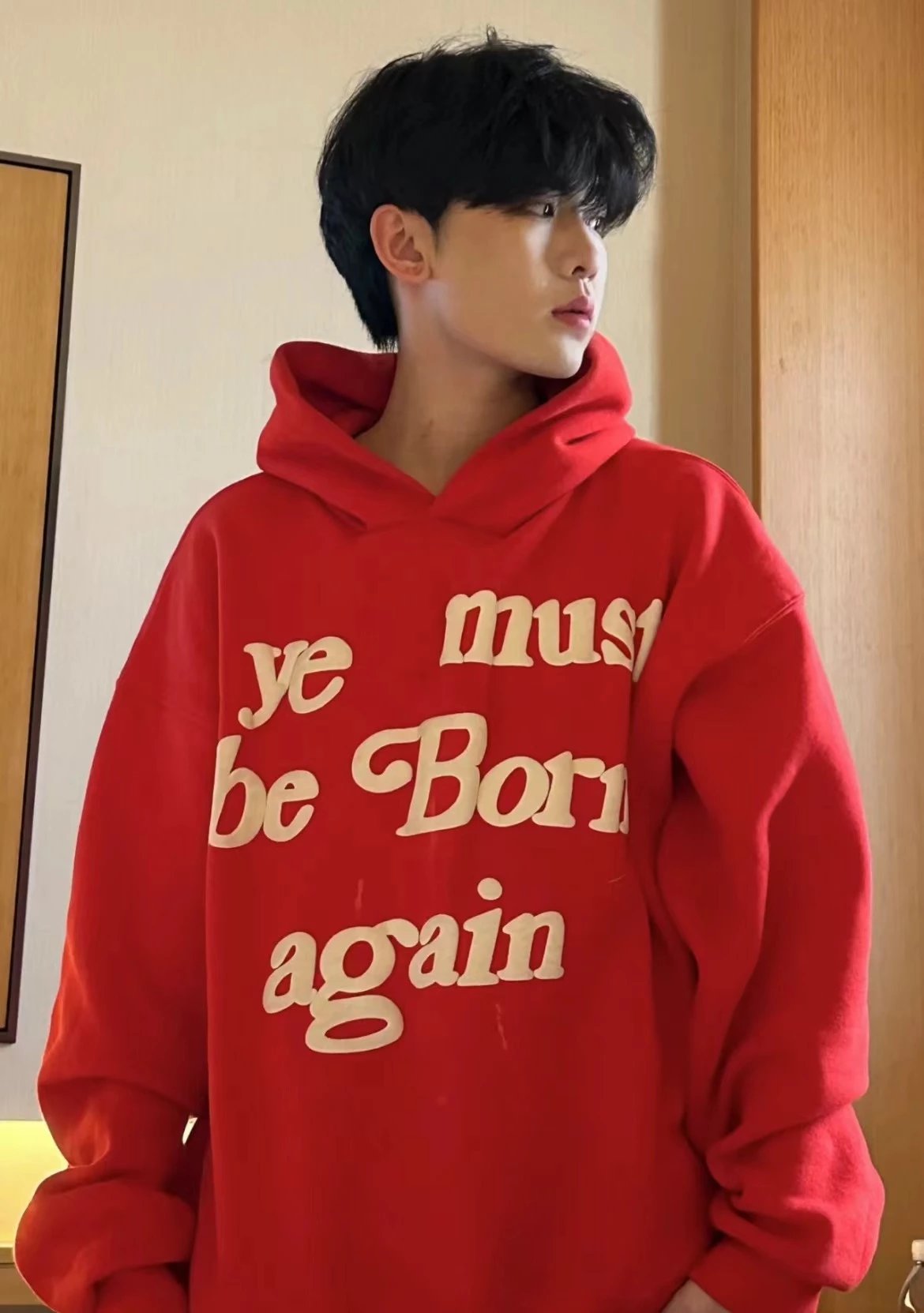CPFM Kanye West Hoodie — red colorway — USFans Spreadsheet photo