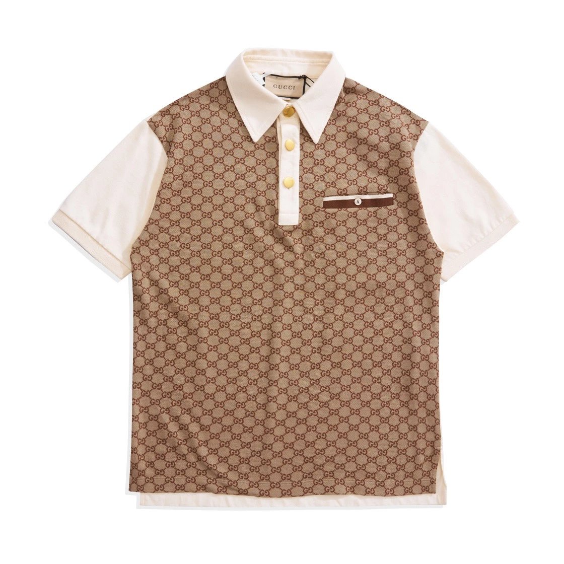 Navy Blue Gucci Character Embroidered Polo Shirt