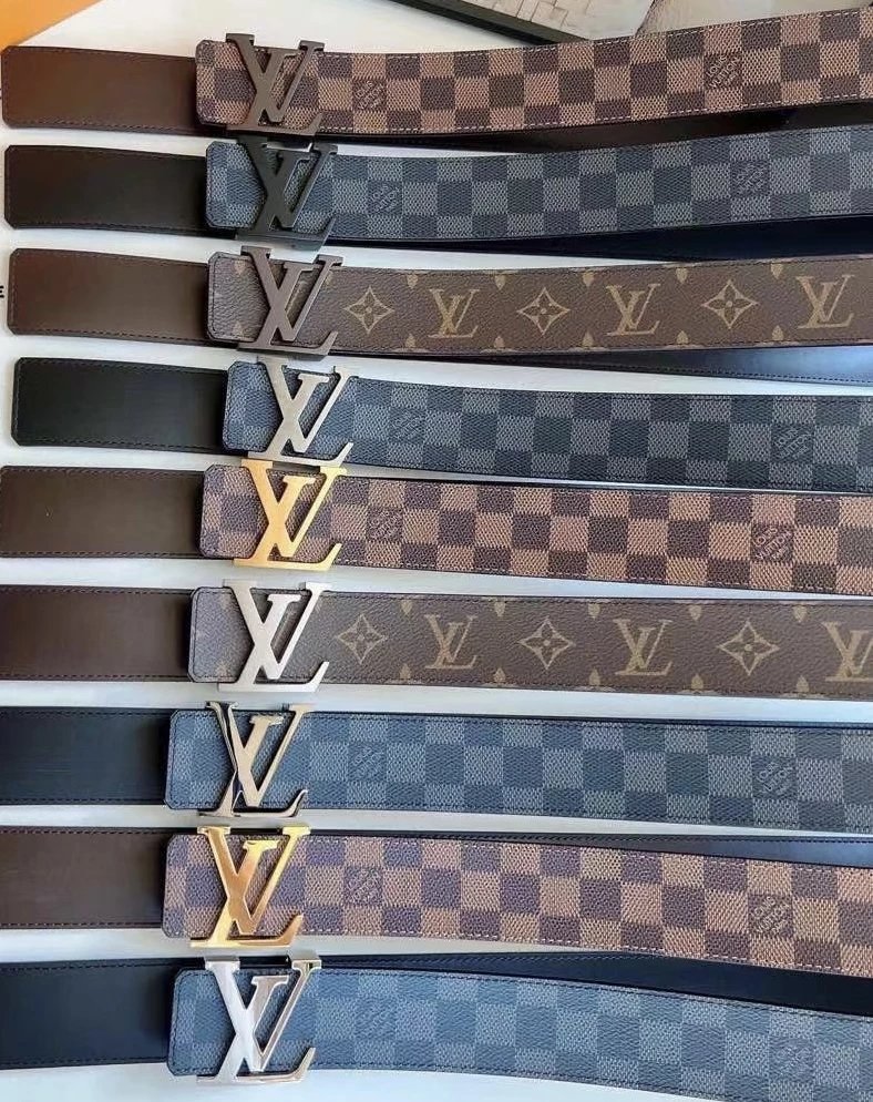 Men's Belt with Smooth Letter Buckle