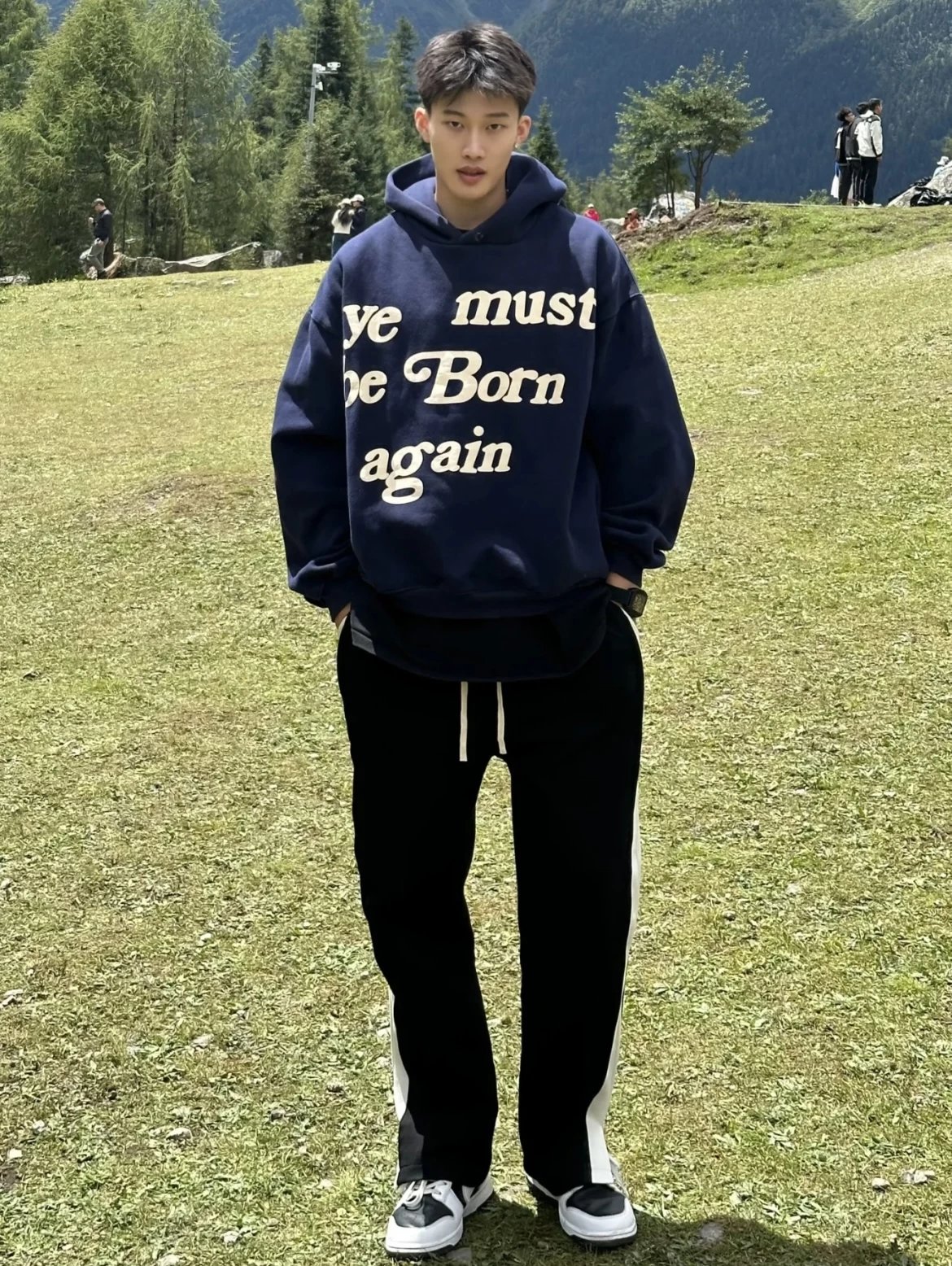 CPFM Kanye West Hoodie — Dark Blue colorway — USFans Spreadsheet photo