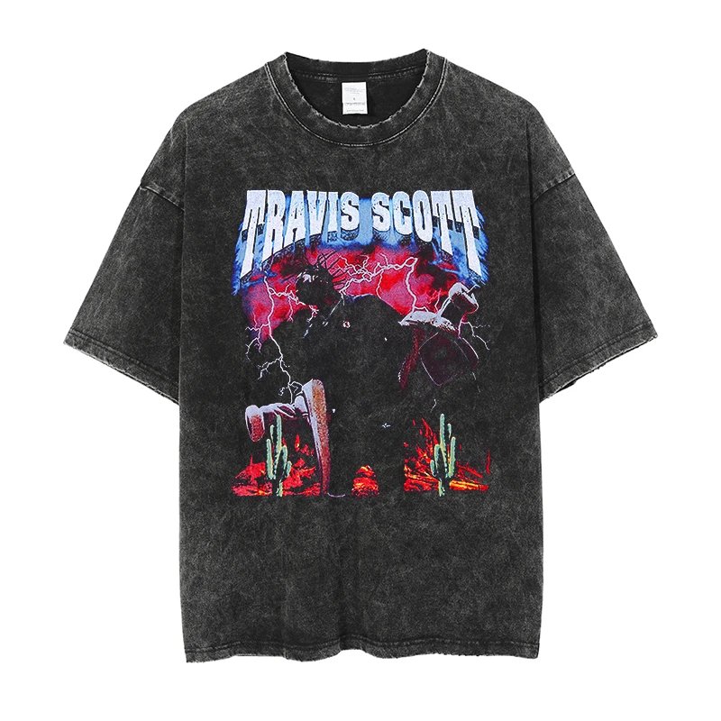 Cactus Jack Travis Scott Shark Tour Washed T-Shirt