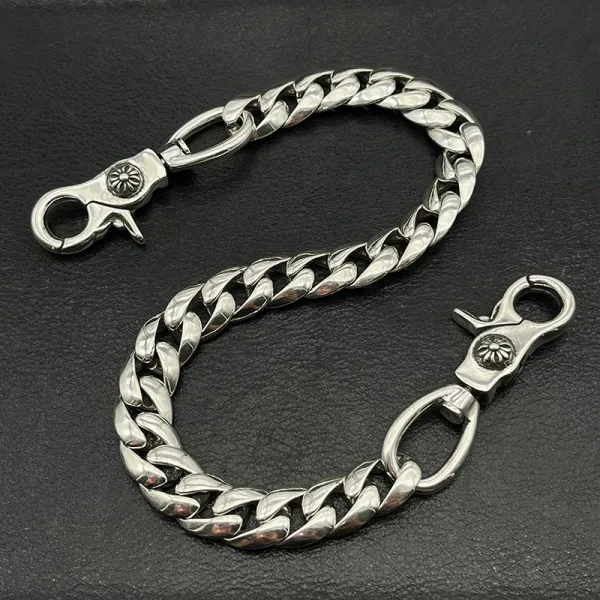 Chrome Hearts Floral Link Chain Bracelet Silver Jewelry - 4