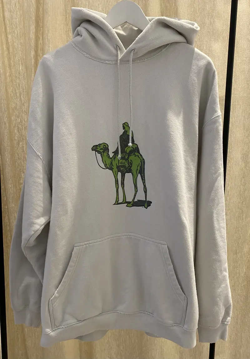 Gray Camel Graphic Hoodie