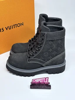 thumbnail for L*OUIS V*UITTON Ranger leather round toe lace-up booties
