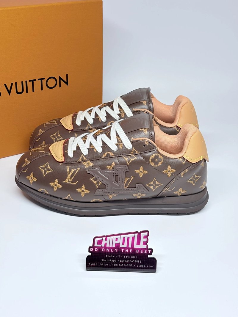 L*OUIS V*UITTON x Nigo 联名款 FW25 Buttersoft 牛皮革羊皮革 压纹图案 圆头系带 低帮 生活休闲鞋 男女同款