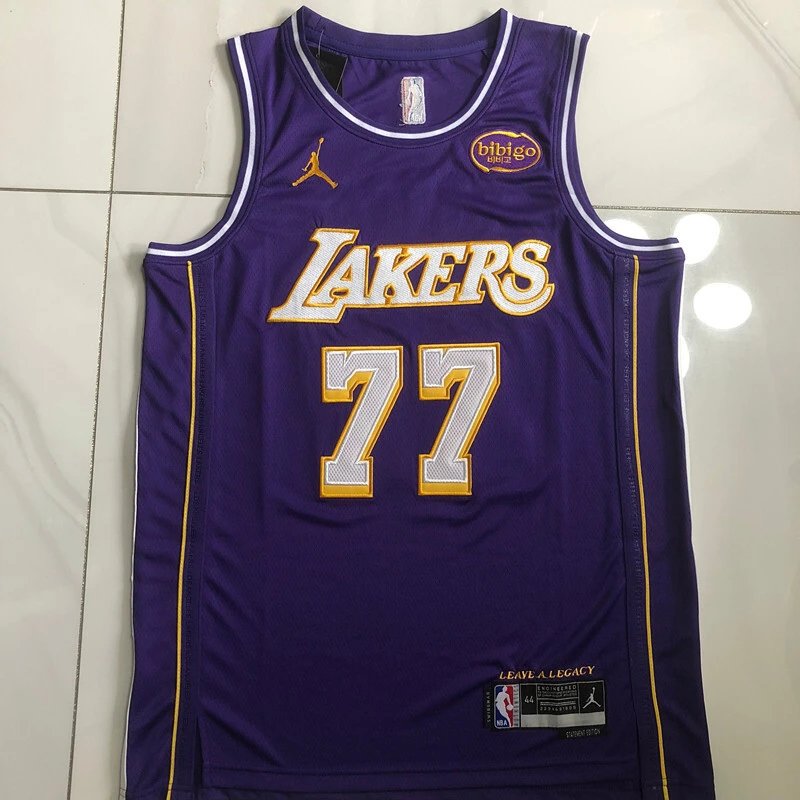 Purple Los Angeles Lakers #77 Basketball Jersey