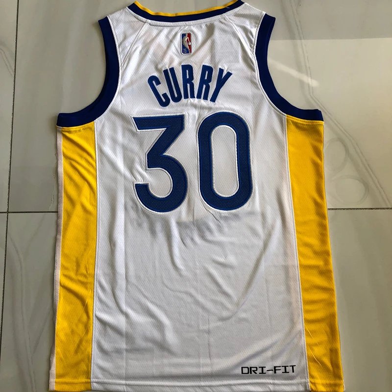 Nike Golden State Warriors Stephen Curry #30 White Swingman Jersey - 16