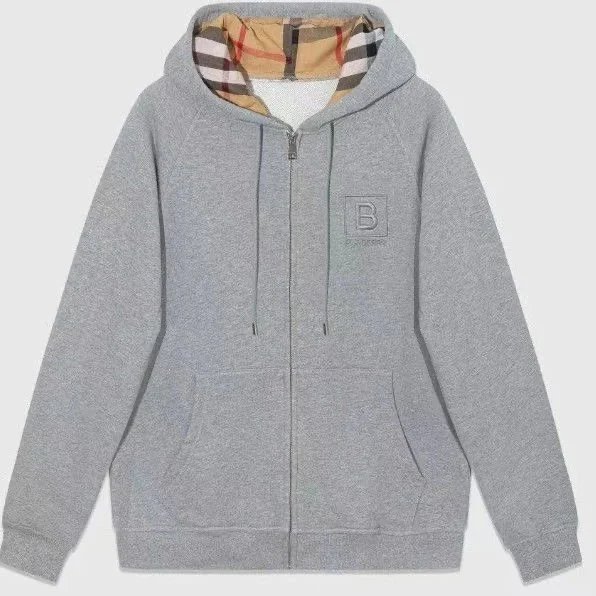 B-Zipper hoodie gray