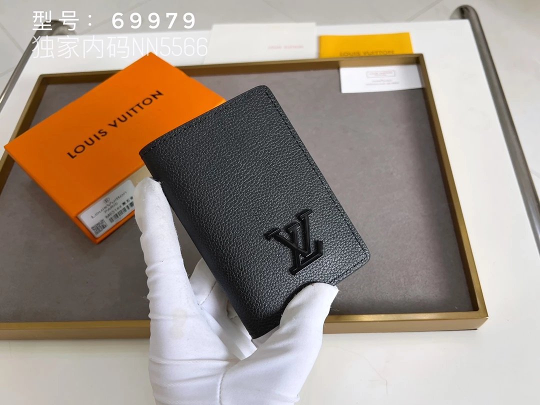 Louis Vuitton Black Leather Card Holder