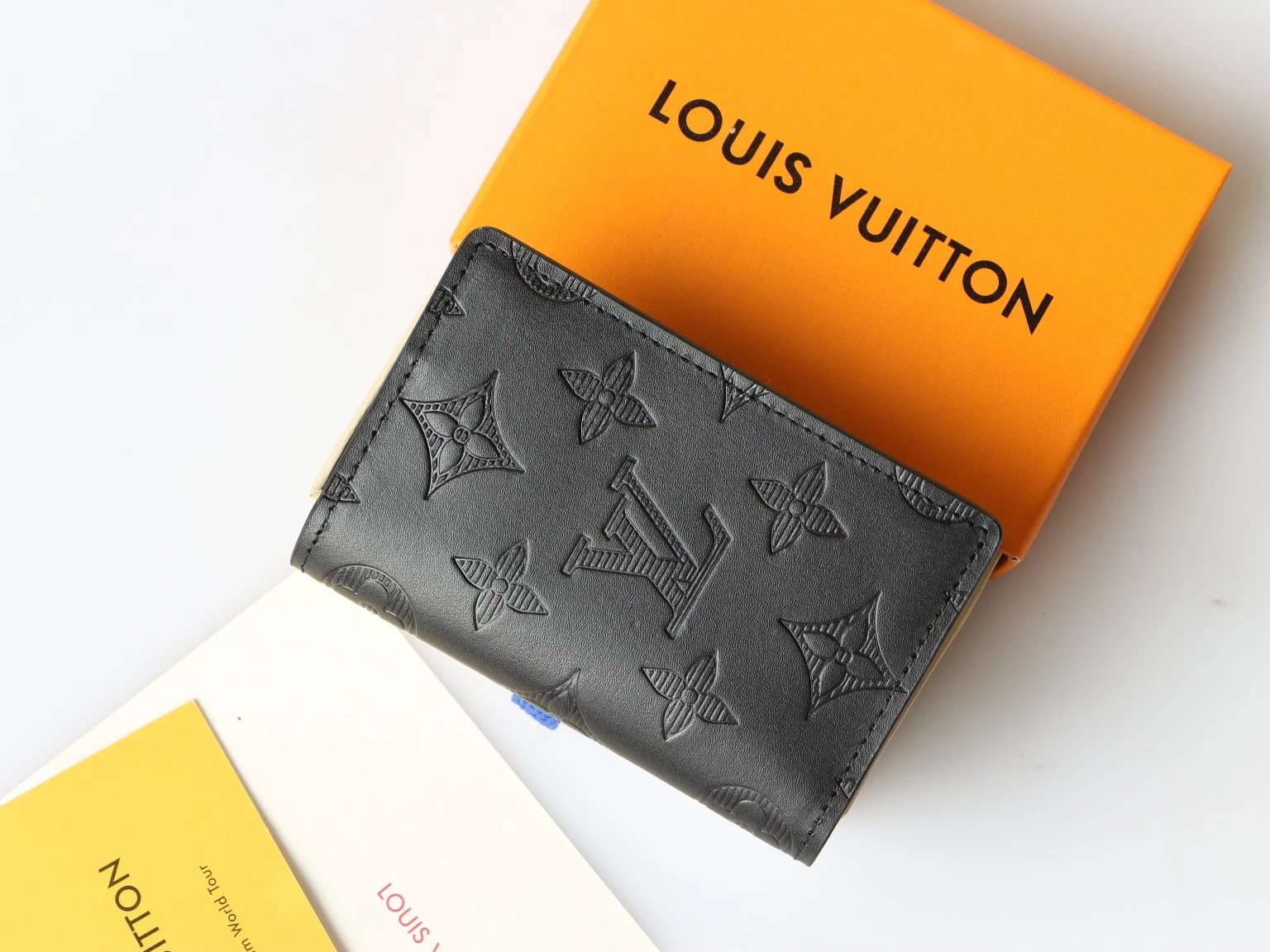 Black Embossed Card Holder