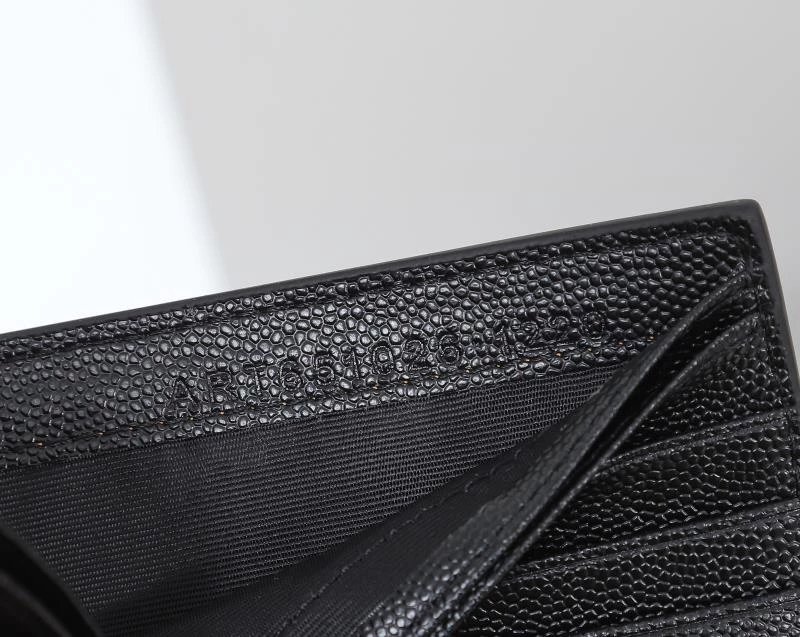Saint Laurent Monogram Leather Short Wallet Black - 13