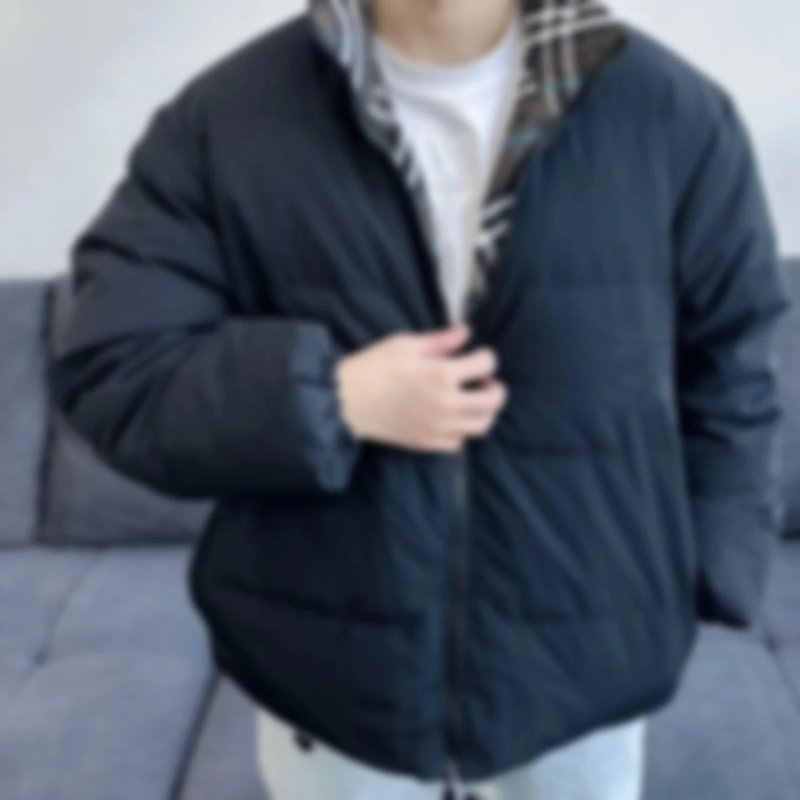 P1219 Item ID 8107 Burberr%-BBR-2024ss- Twill series - Reversible down jacket - Double-si