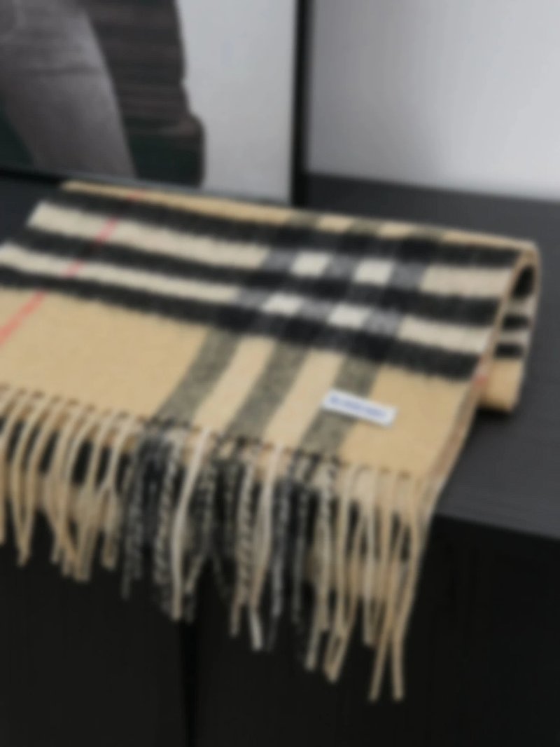P359 Item ID 8525 BBR Wool and cashmere blend - Striped mesh decorative cashmere scarf f