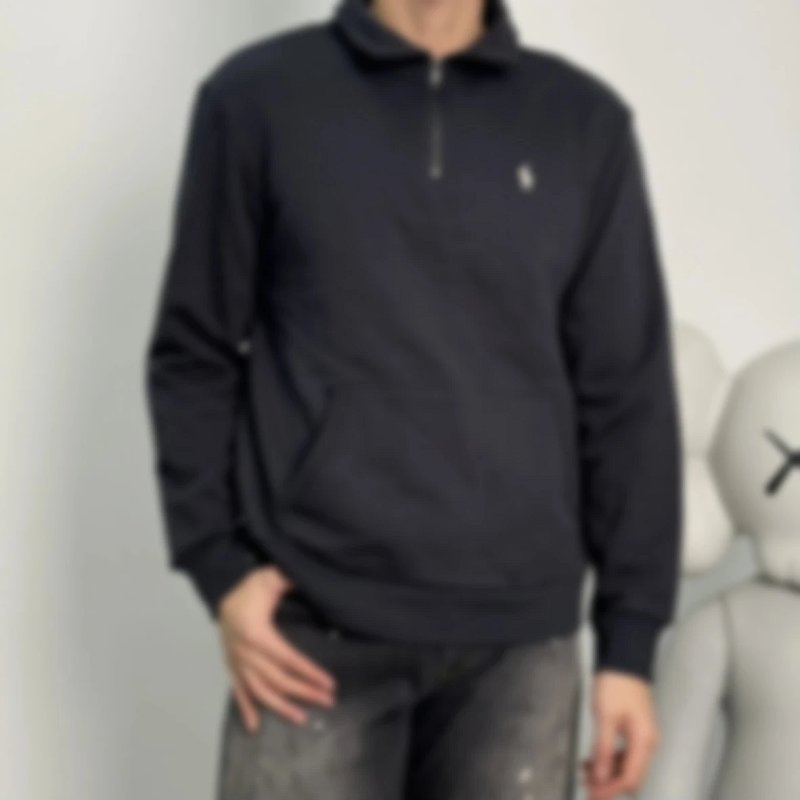 P219 Item ID 8091 raff SS25 Solid color pullover embroidered peak collar long-sleeved sw