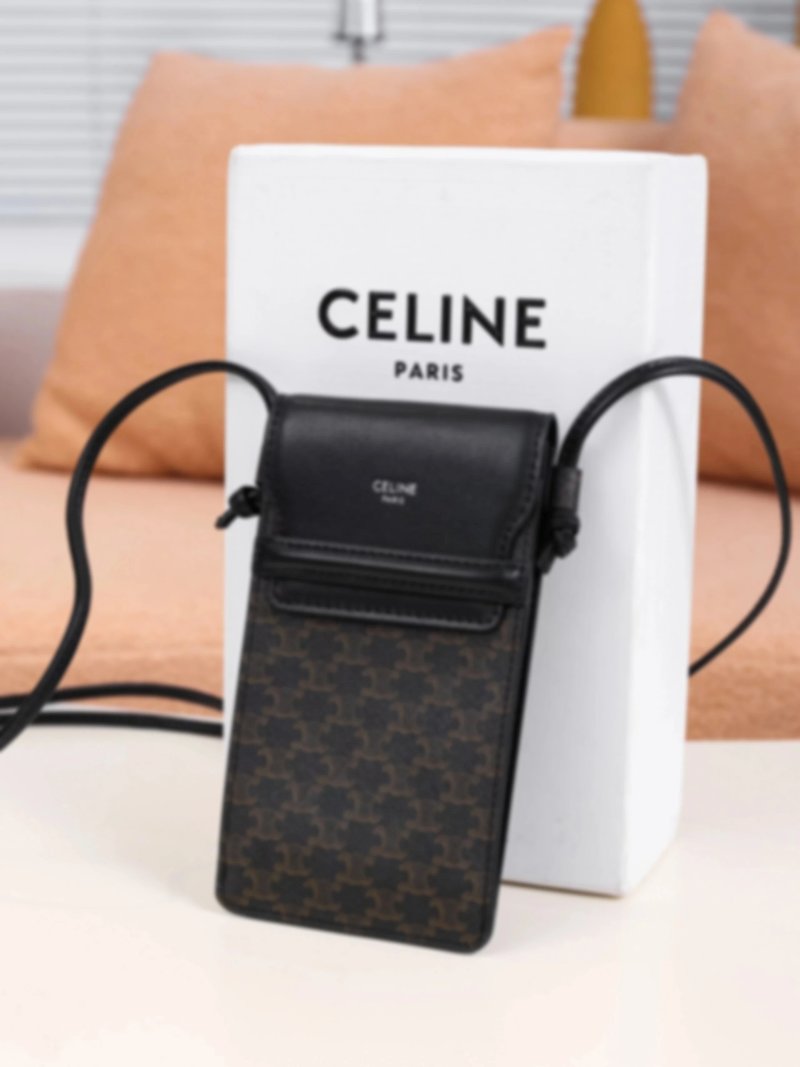 P489 Item ID 8454 Celine-2022s-Celin-mini phone bag - Triumphal Arch printed vintage pho