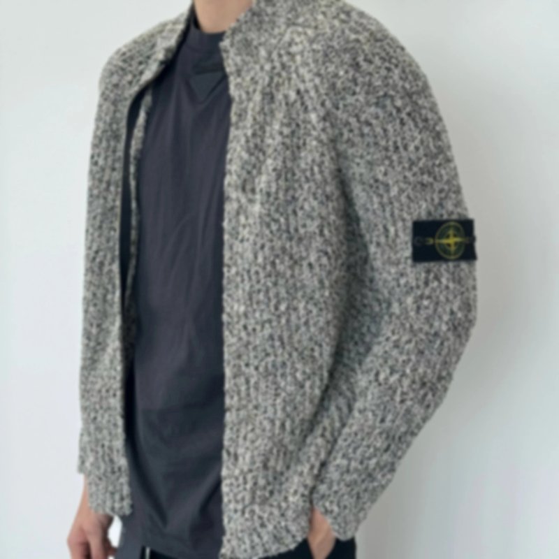 P479 Item ID 8063 Stone-1sland - Island - _Custom woven seven types of yarn_ zipper roun