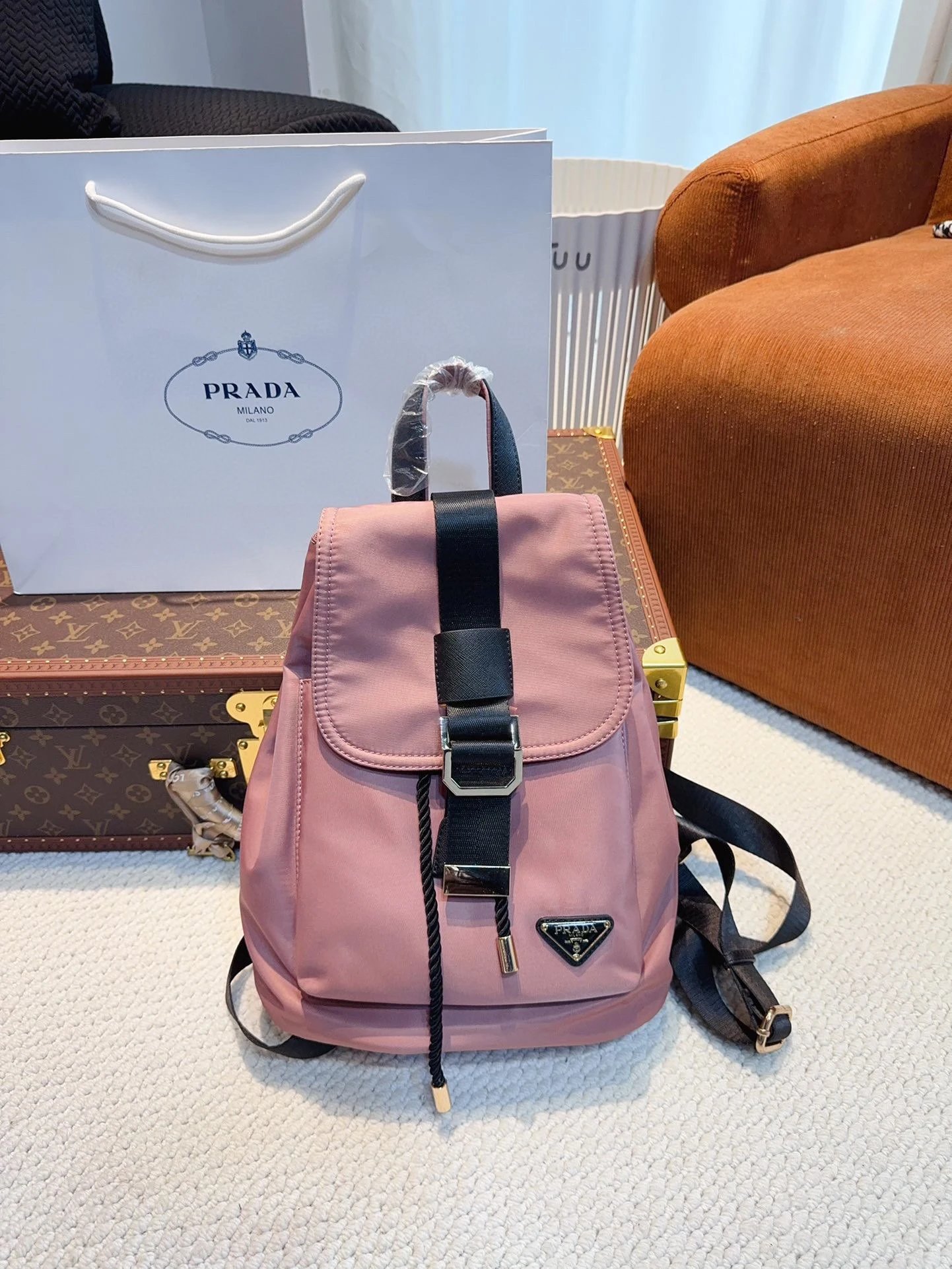 Prada Re-Nylon Backpack Navy Blue - 16