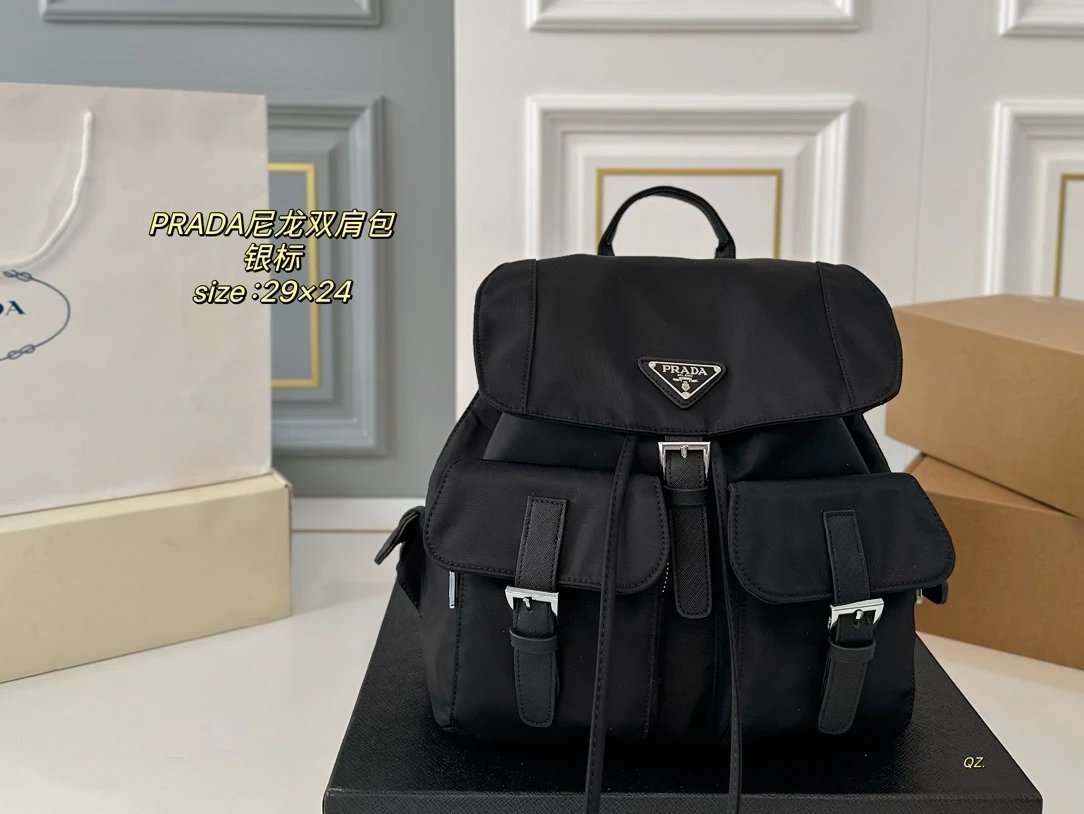 Prada Re-Nylon Backpack Navy Blue - 33