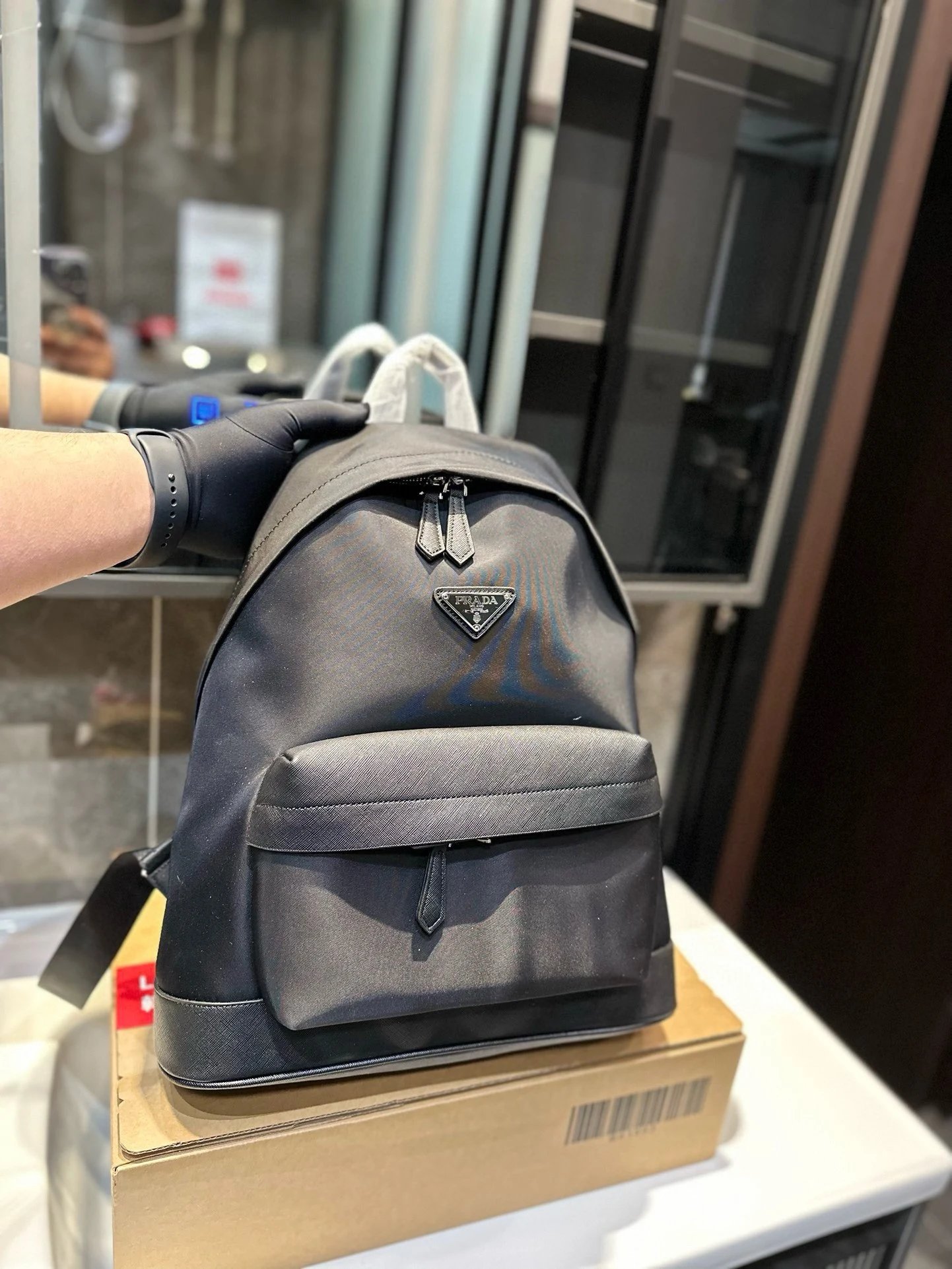 Prada Re-Nylon Backpack Navy Blue - 37
