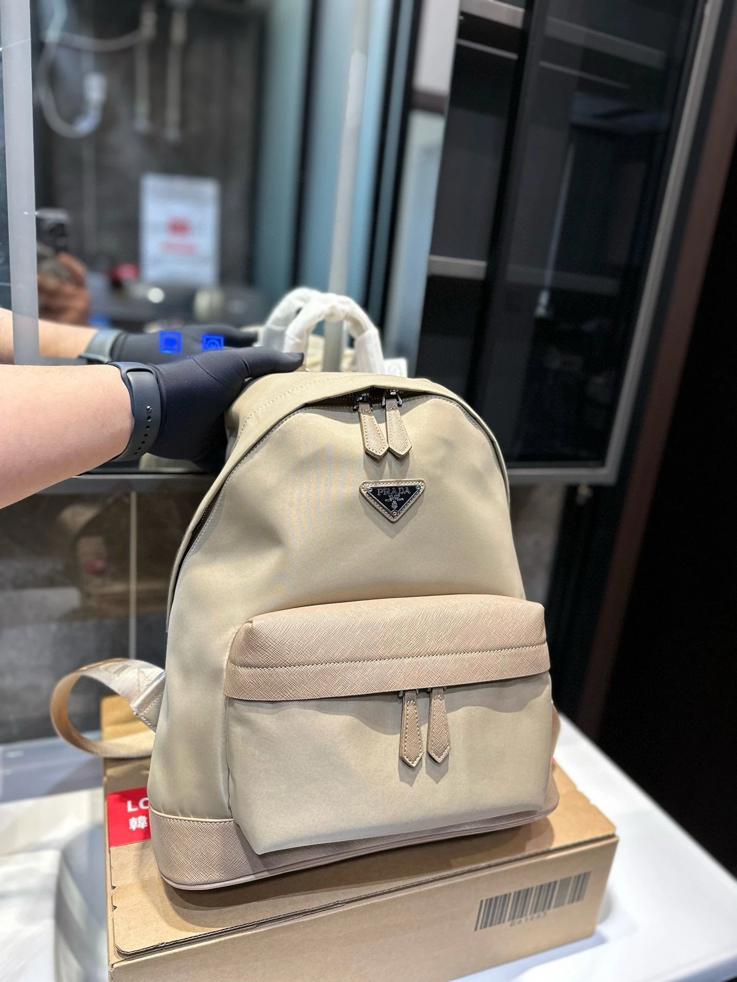 Prada Re-Nylon Backpack Navy Blue - 36