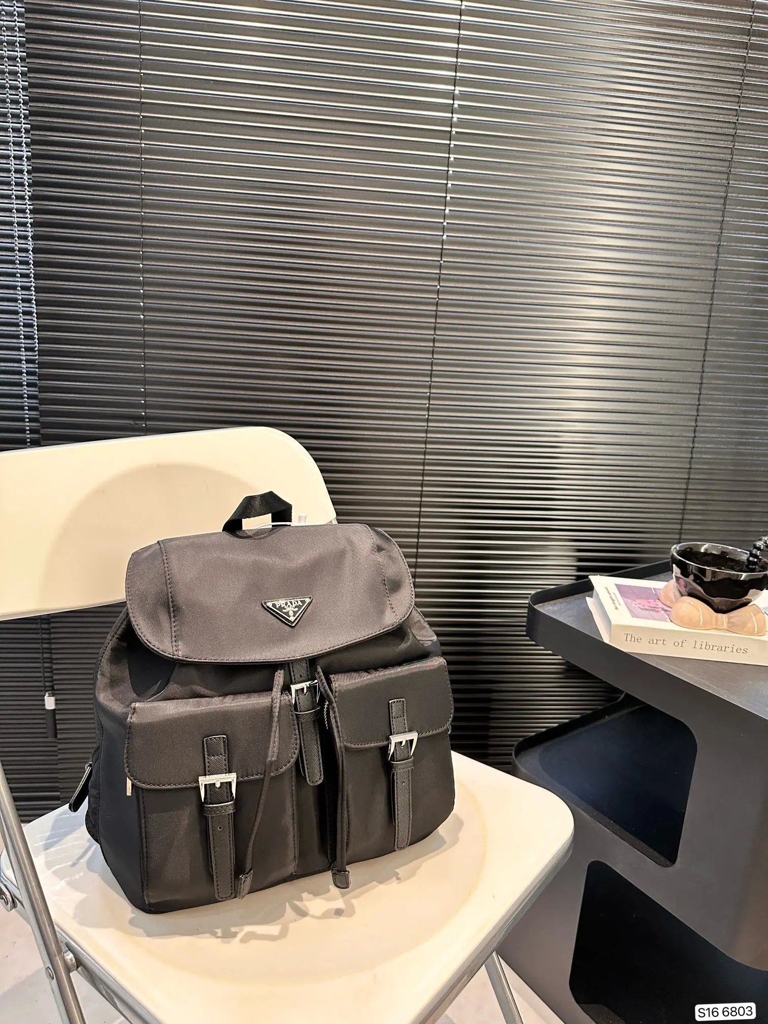 Prada Re-Nylon Backpack Navy Blue - 13