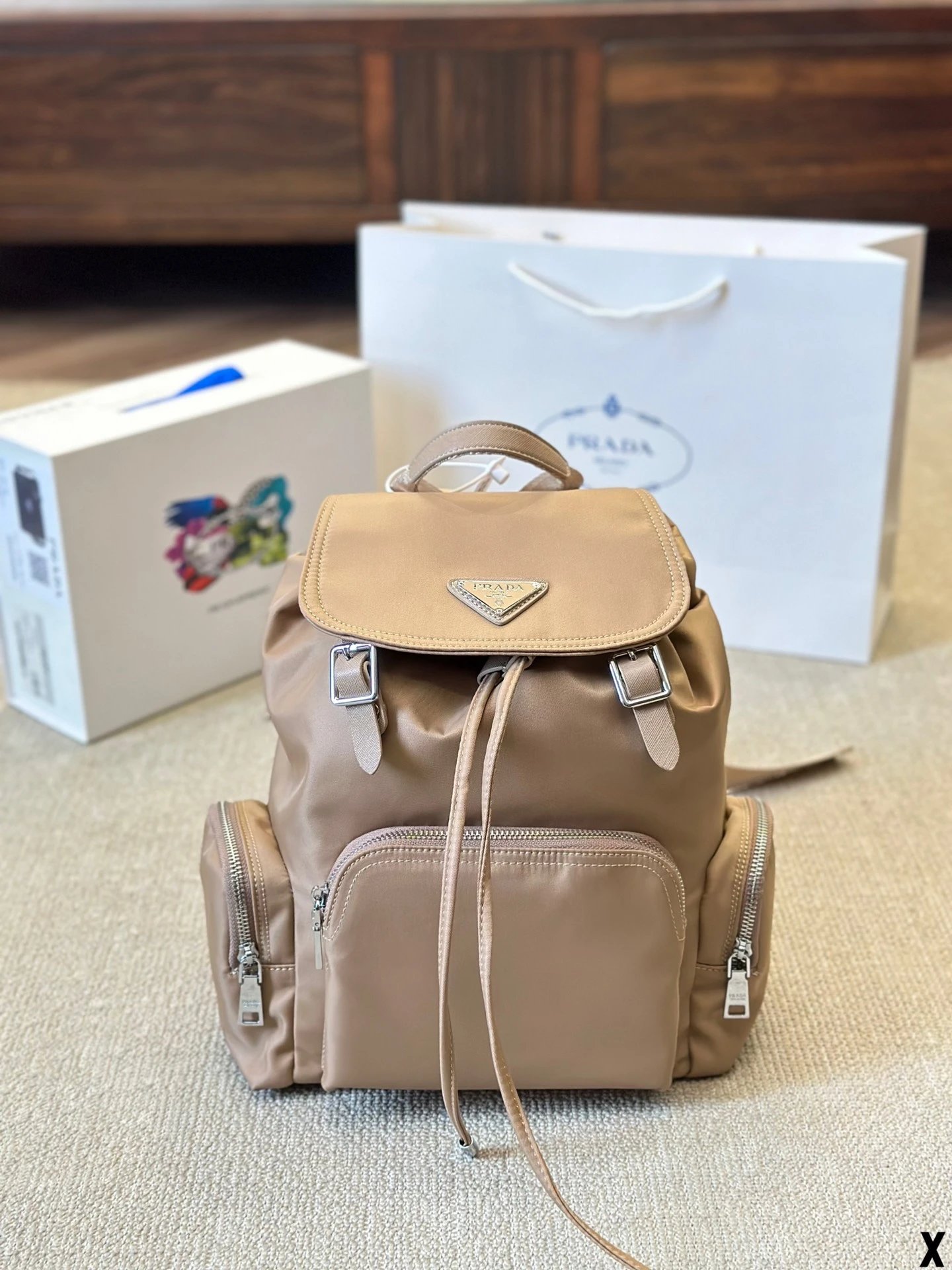 Prada Re-Nylon Backpack Navy Blue - 34