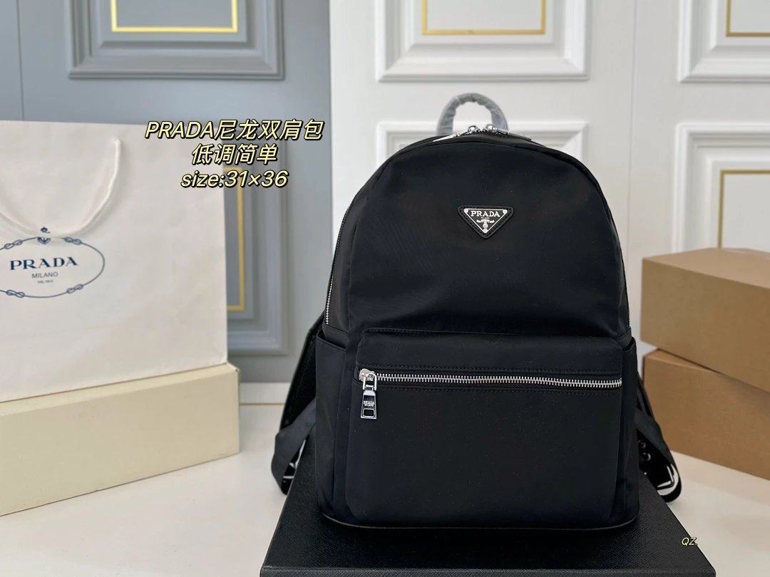 Prada Re-Nylon Backpack Navy Blue - 22