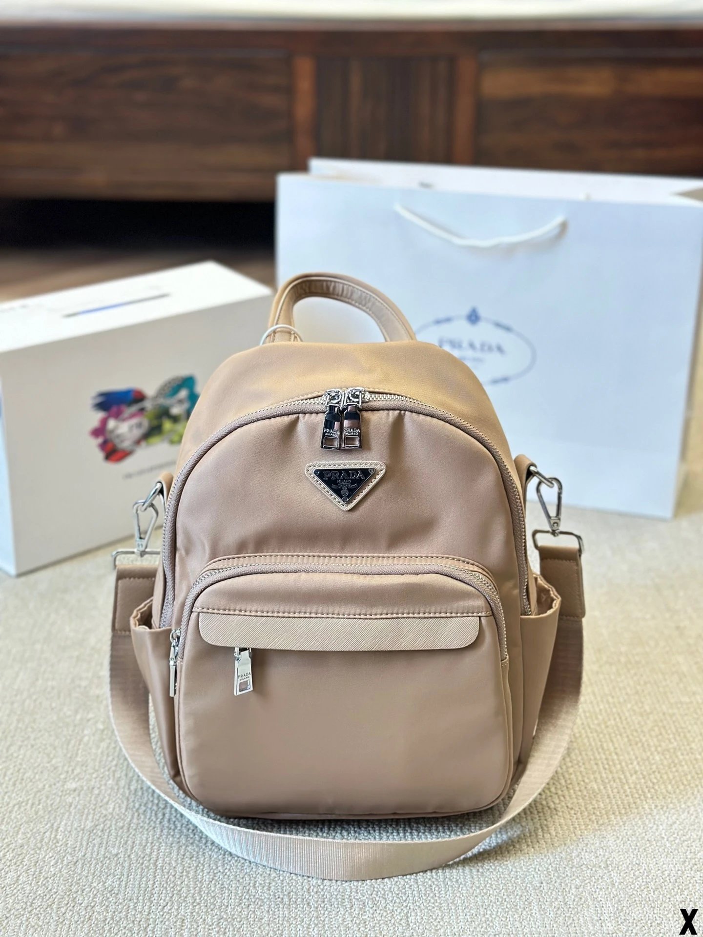 Prada Re-Nylon Backpack Navy Blue - 29