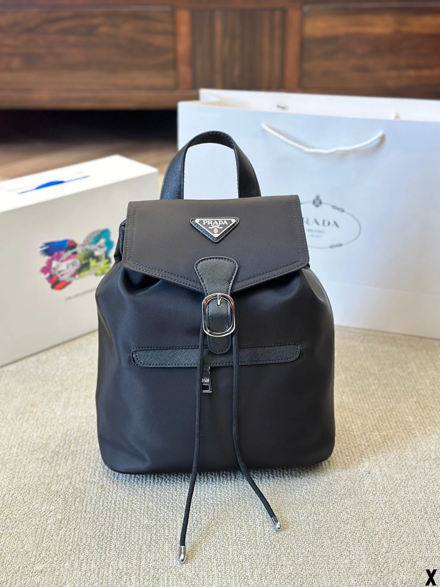 Prada Re-Nylon Backpack Navy Blue - 35
