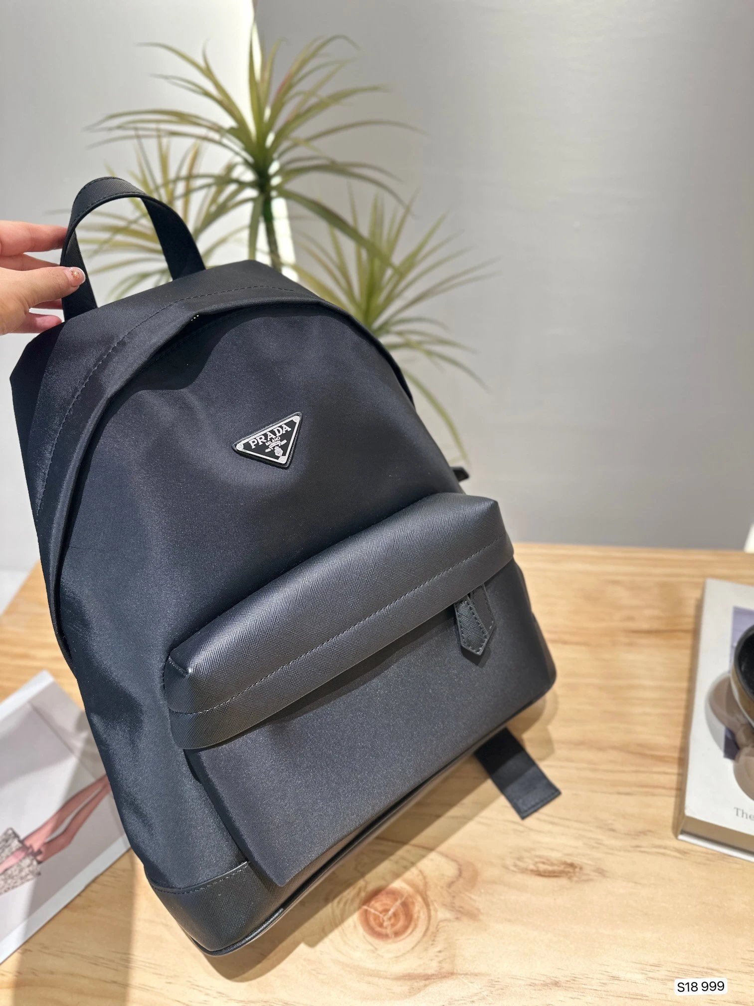Prada Re-Nylon Backpack Navy Blue - 24