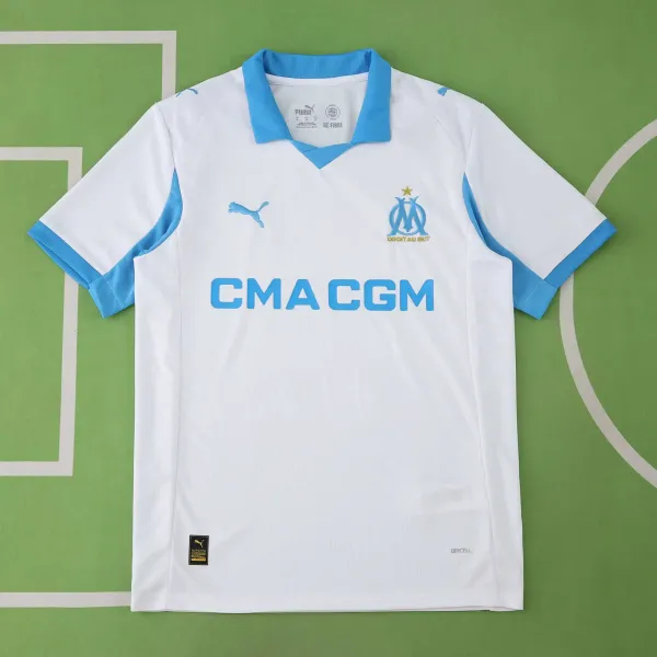 Puma Olympique de Marseille 2023-24 Away Jersey White Blue - 1