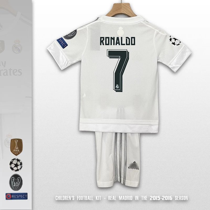 Real Madrid 2015-2016 Children's Home Jersey Set - White - 5