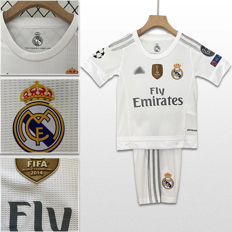 Real Madrid 2015-2016 Children's Home Jersey Set - White - 3
