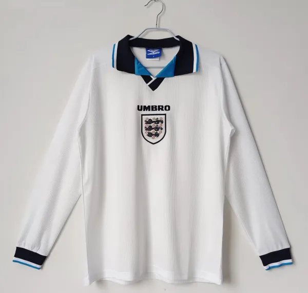 Umbro England 1990s Home Long-Sleeve Jersey White - 1