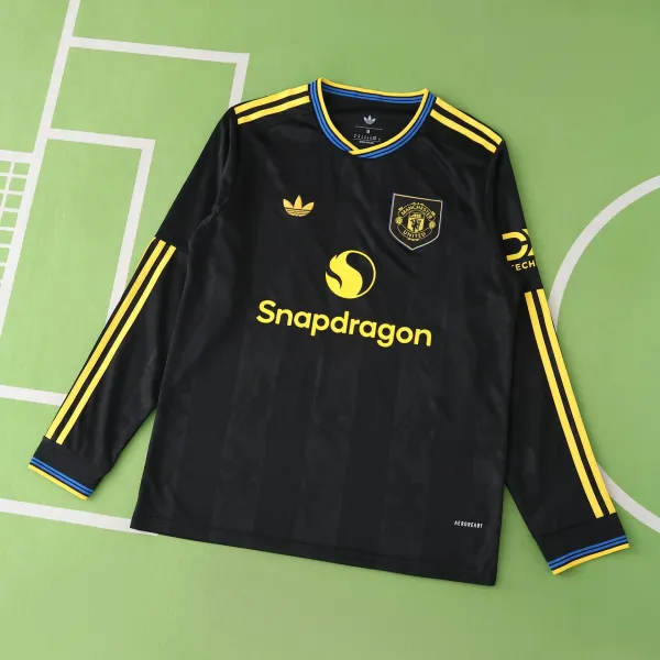 Adidas Manchester United 2024-25 Third Jersey Black Yellow - 1