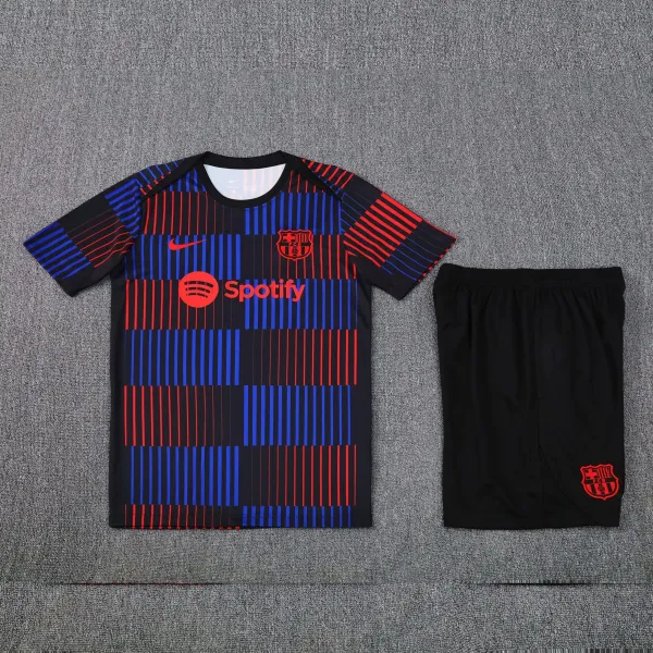 FC Barcelona 2023-24 Third Kit Black / Red / Blue Jersey and Shorts Set - 1