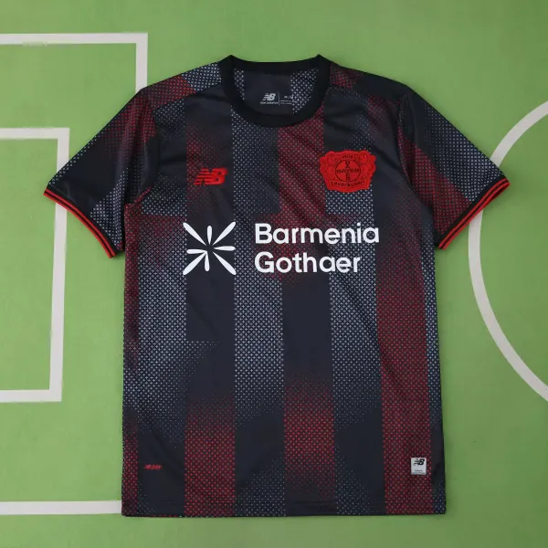 New Balance Bayer Leverkusen 2023-24 Third Jersey Black Red - 1