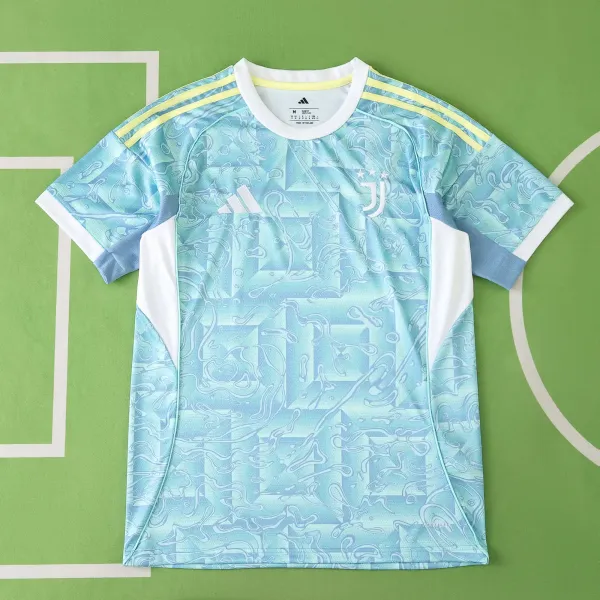 Adidas Juventus Third Jersey 2023-24 Aqua Wave Pattern Jersey - 1