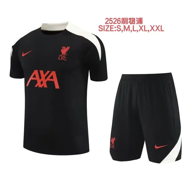 Liverpool FC Training Kit Black / Red / White Activewear Set - 1