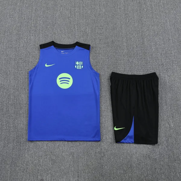 FC Barcelona x Spotify Training Vest and Shorts Set Blue / Black - 1