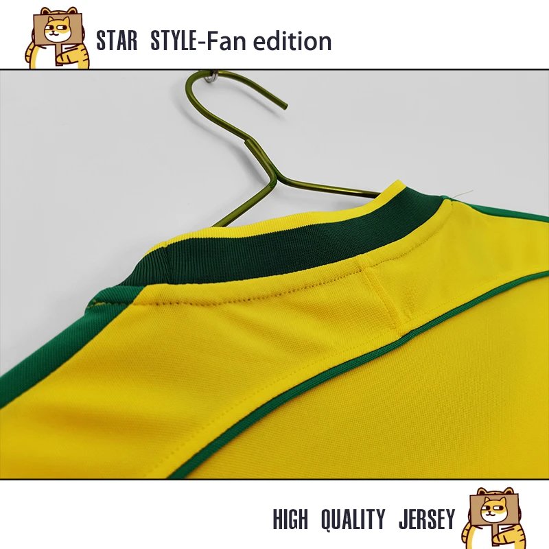 CBF Brazil National Team Ronaldo #9 Home Jersey Yellow - 10