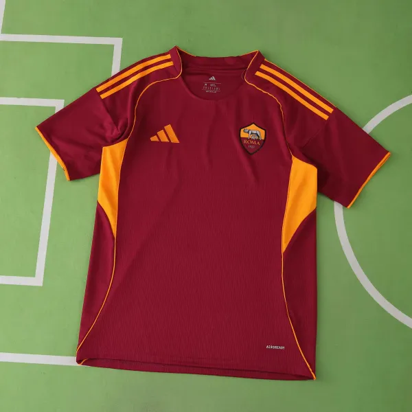 AS Roma 2023-24 Training Jersey Burgundy Orange - 1
