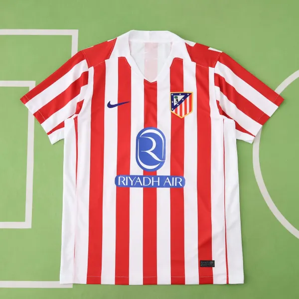 Atlético Madrid 2024-25 Home Jersey Red and White Striped Jersey - 1