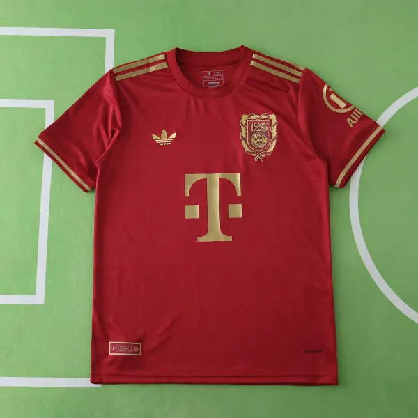 Adidas FC Bayern Munich 125th Anniversary Special Edition Red Gold Jersey - 1