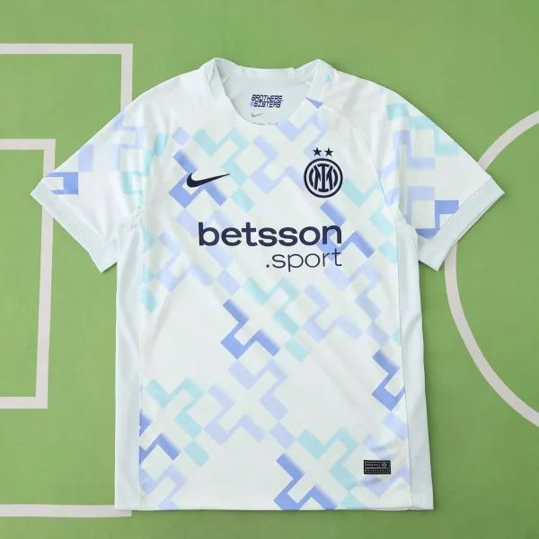 Inter Milan x Nike 2024-25 Third Jersey White Blue Geometric Pattern Jersey - 1