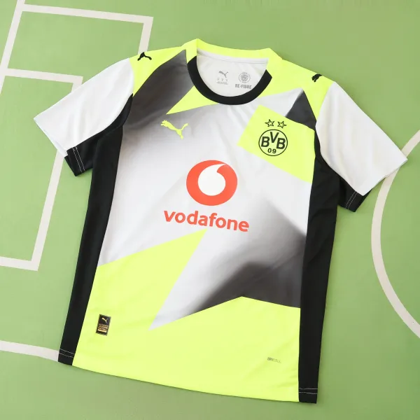 Puma Borussia Dortmund 2004-05 Third Jersey Neon Yellow / Black / White - 1