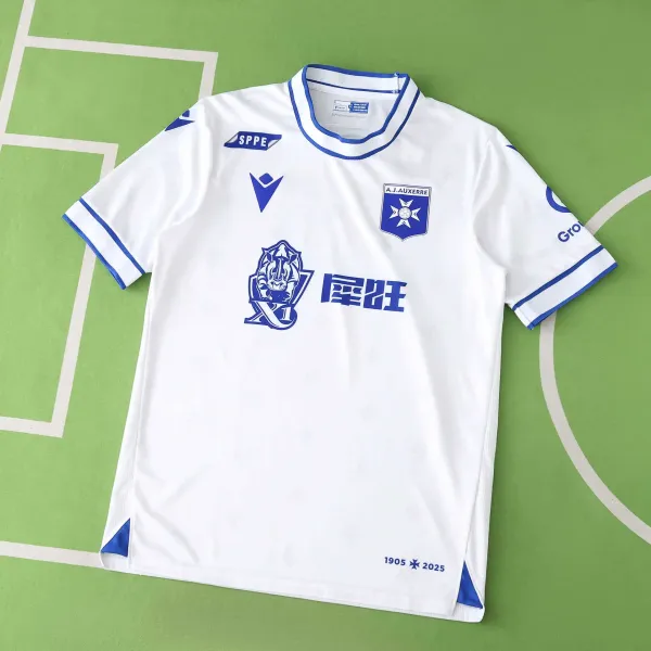 AC Milan AJ Auxerre x X1 2025 Centenary White Blue Football Jersey - 1